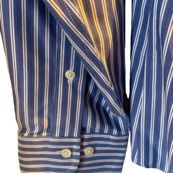 Pre Owned Men’s Brooks Brothers Long Sleeve Button Up Classic Pinst Sz 16 4/5 - Picture 6 of 11